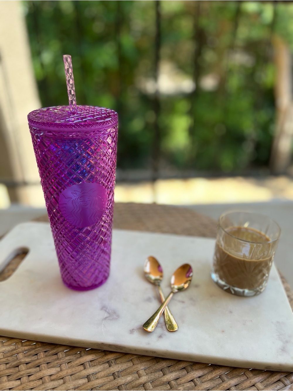 Starbucks Purple Textured Reusable Tumbler with Straw